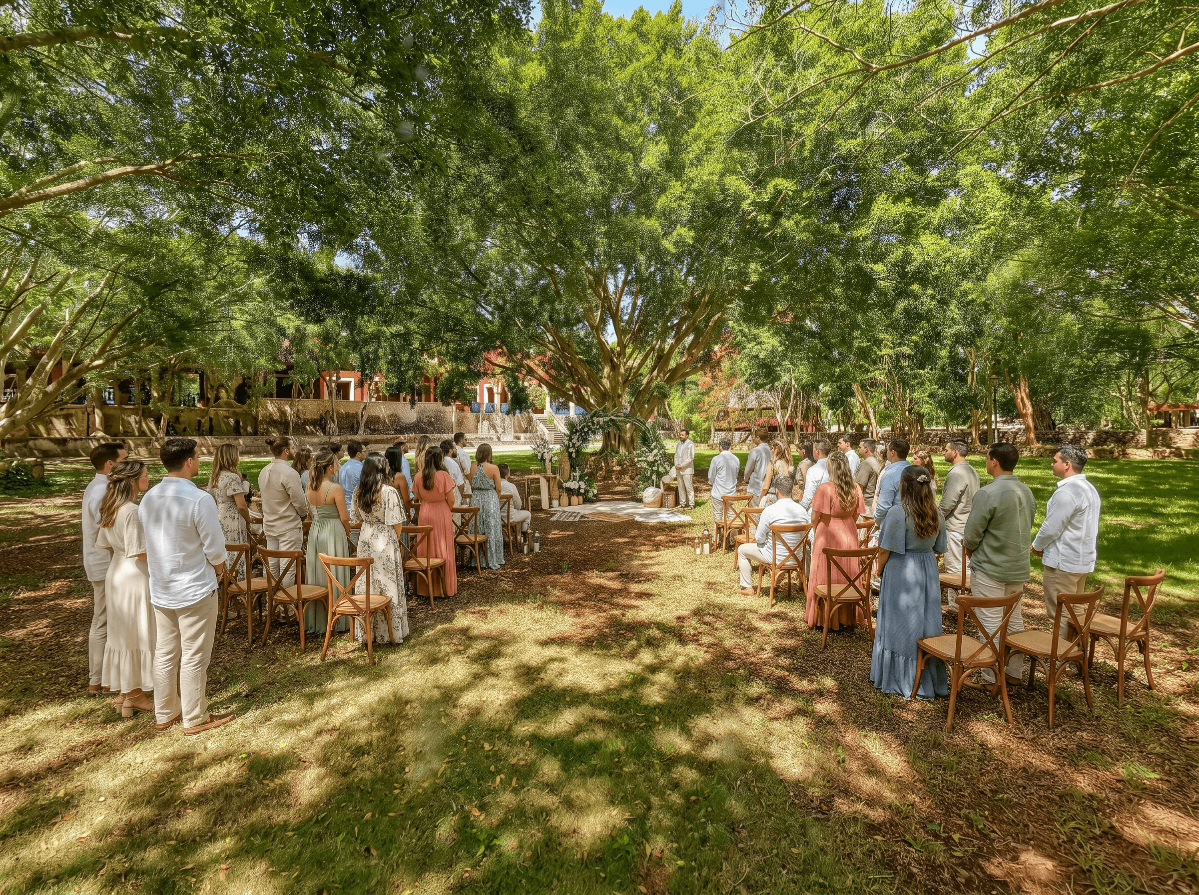 Ceremonia entre jardines