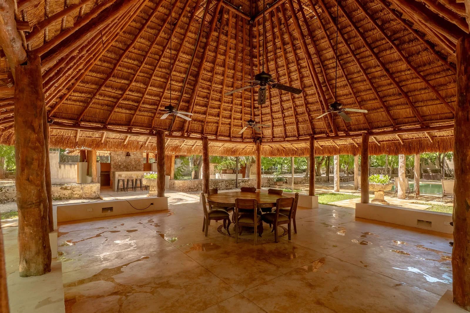 Palapas and private bar