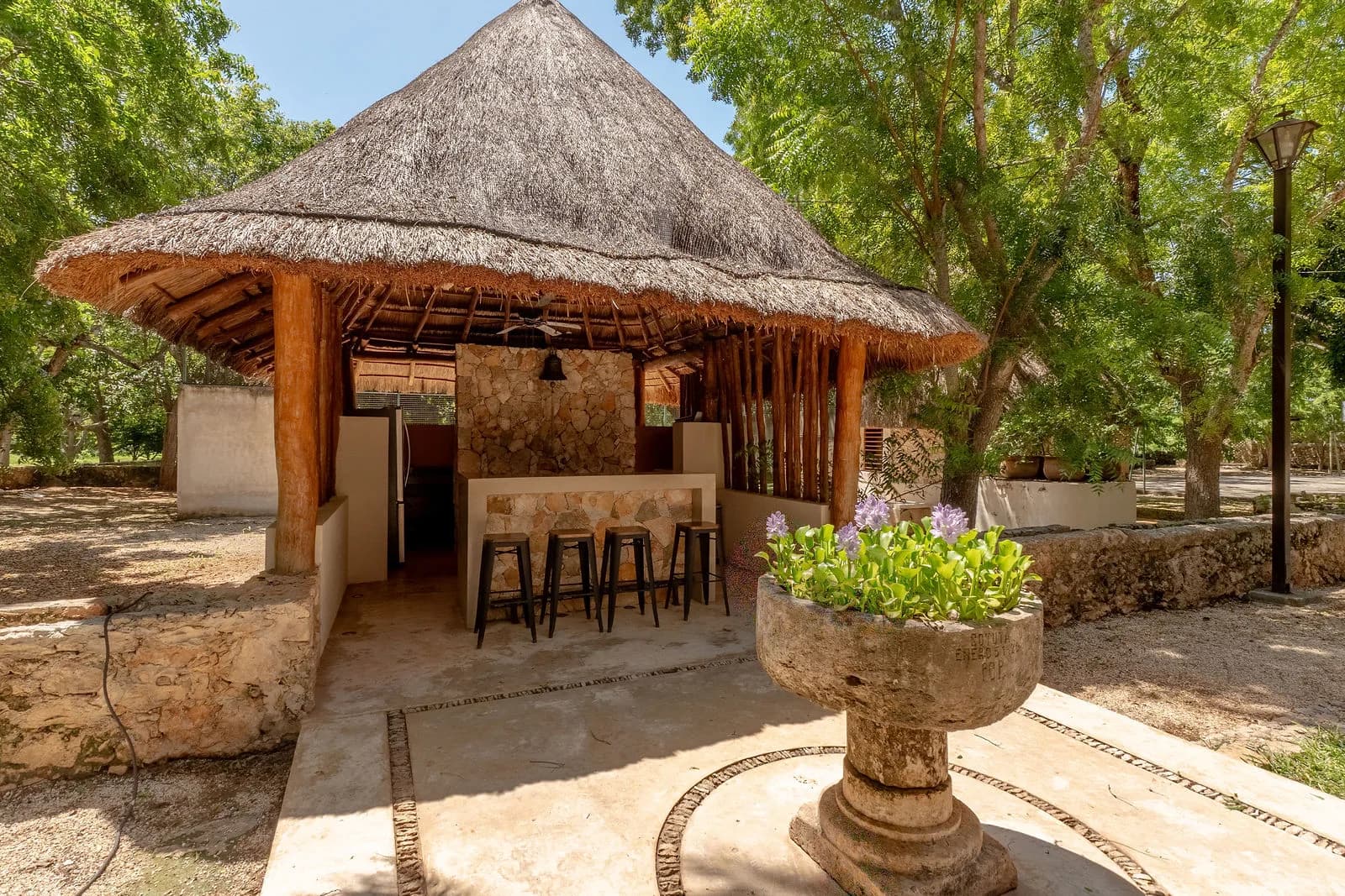 Palapas and private bar